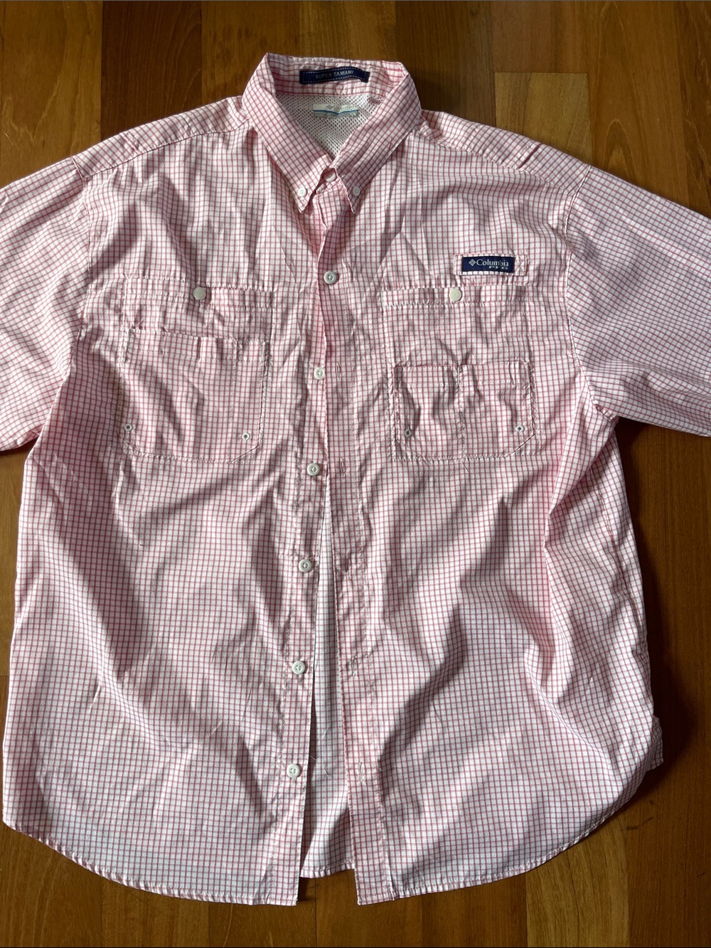 Columbia Men's PFG Super Tamiami Gingham Short Sleeve Woven Shirt